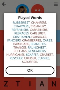 Letterpress: Playing against Dan Schmidt